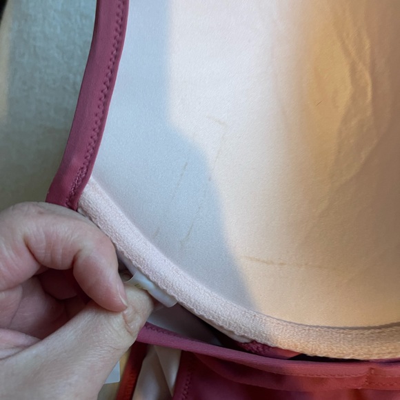 Shade & Shore Mauve crochet bra bikini top with matching bottoms - Picture 9 of 9